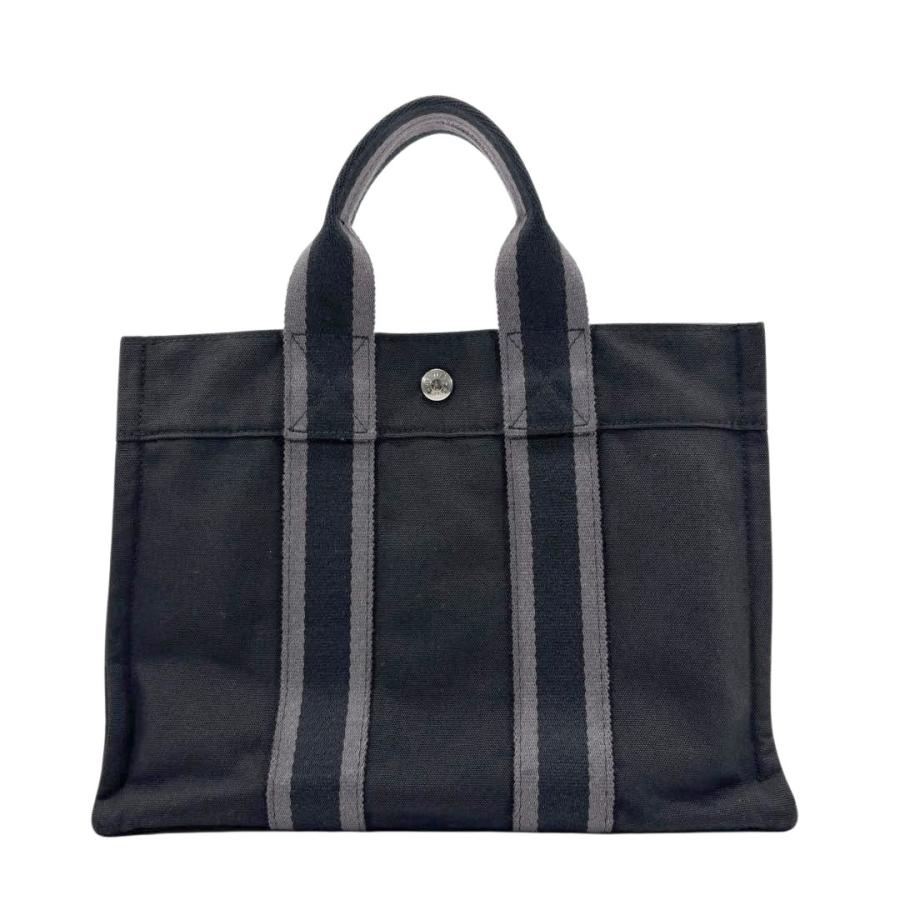 HERMES（エルメス） トートバッグ フールトゥPM キャンバス ブラック