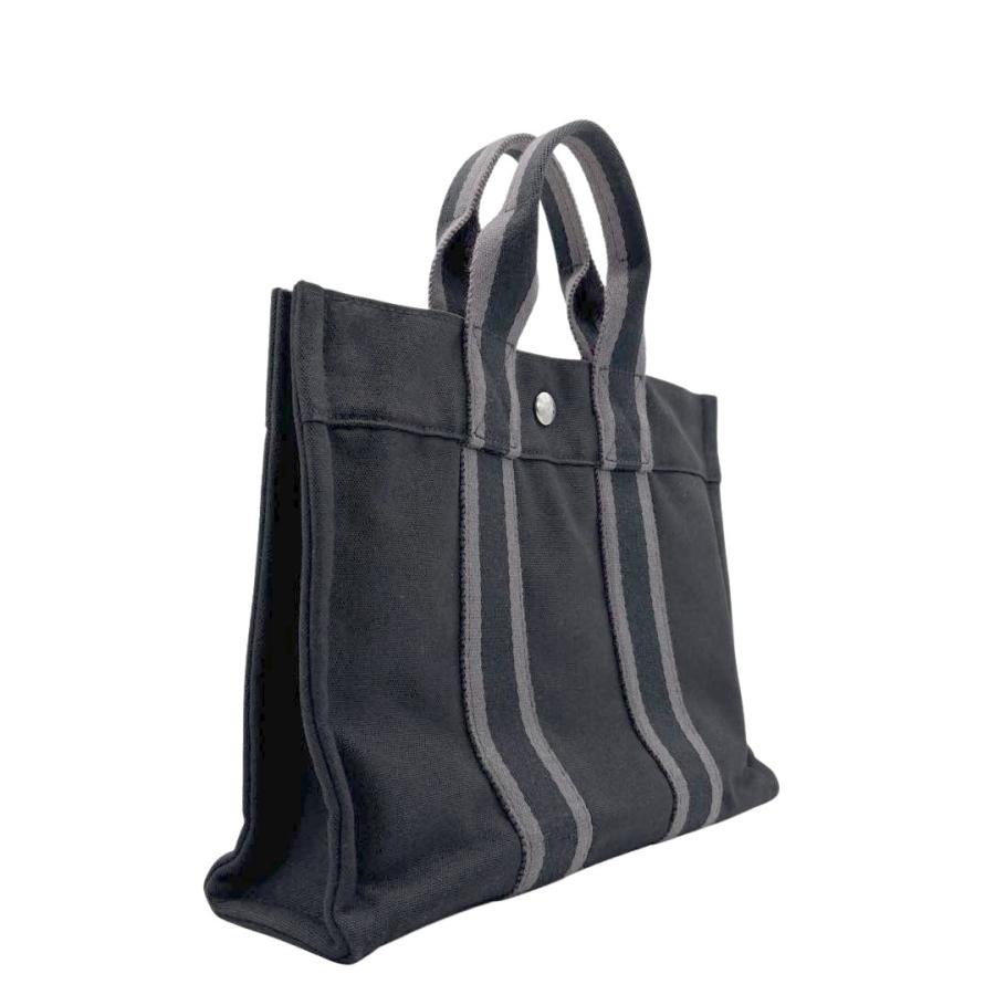 HERMES（エルメス） トートバッグ フールトゥPM キャンバス ブラック