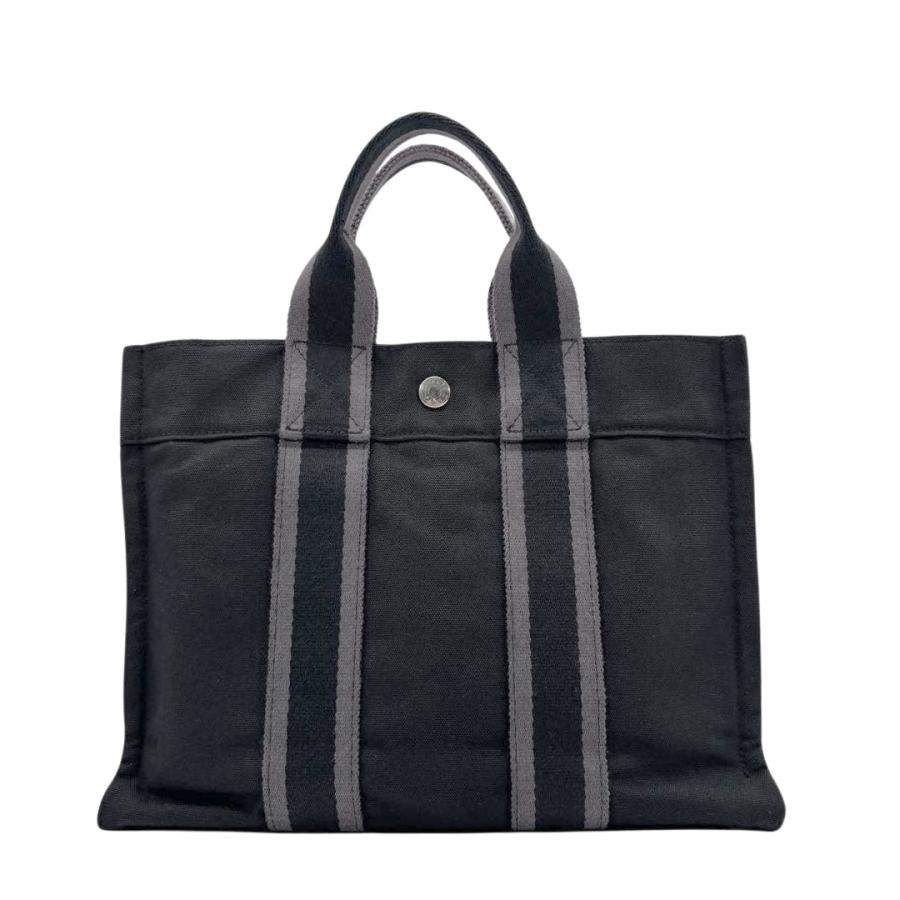 HERMES（エルメス） トートバッグ フールトゥPM キャンバス ブラック
