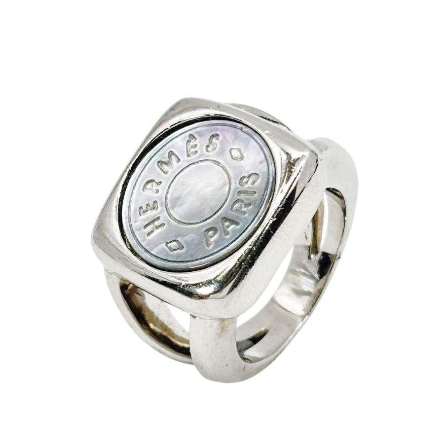 【美品】エルメス リング 指輪 セリエ コロゾ シェル シルバー 約9号 M72 HERMES エルメス リング 指輪 セリエ コロゾ シェル シルバー 約9号