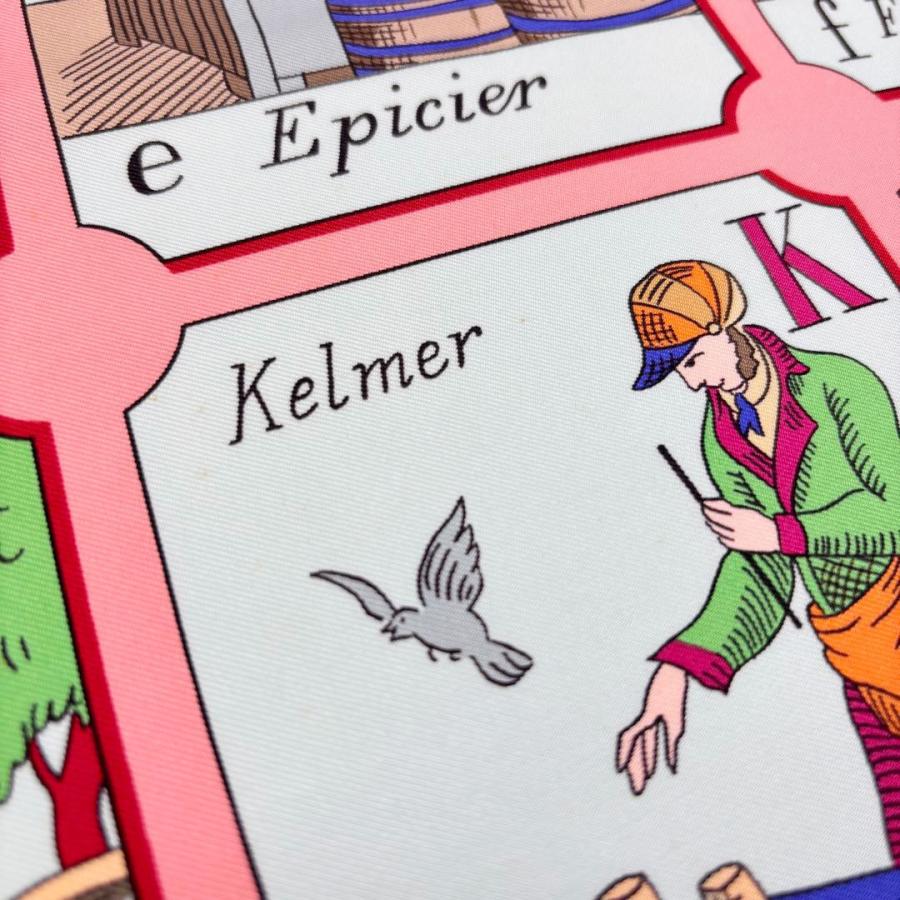 HERMES（エルメス） スカーフ カレ90 『L'ALPHABET DES METIERS(仕事の