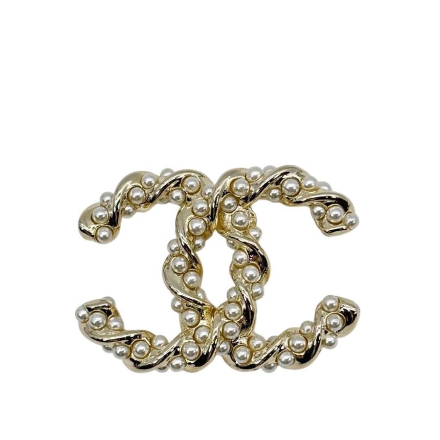 CHANEL パール ツイストブローチ CHANEL（シャネル） ブローチ ココマーク ツイスト フェイクパール