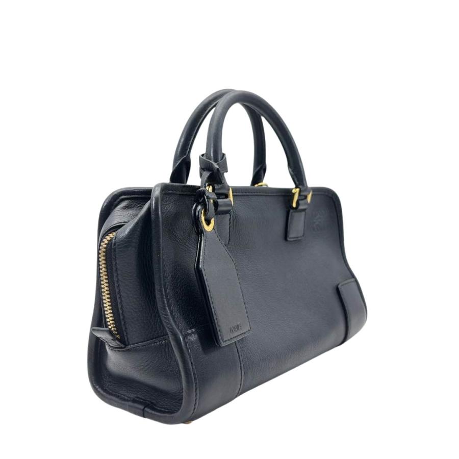ロエベ　アマソナ23 黒　LOEWE LOEWE（ロエベ） アマソナ23 ハンドバッグ レザー ブラック/ゴールド