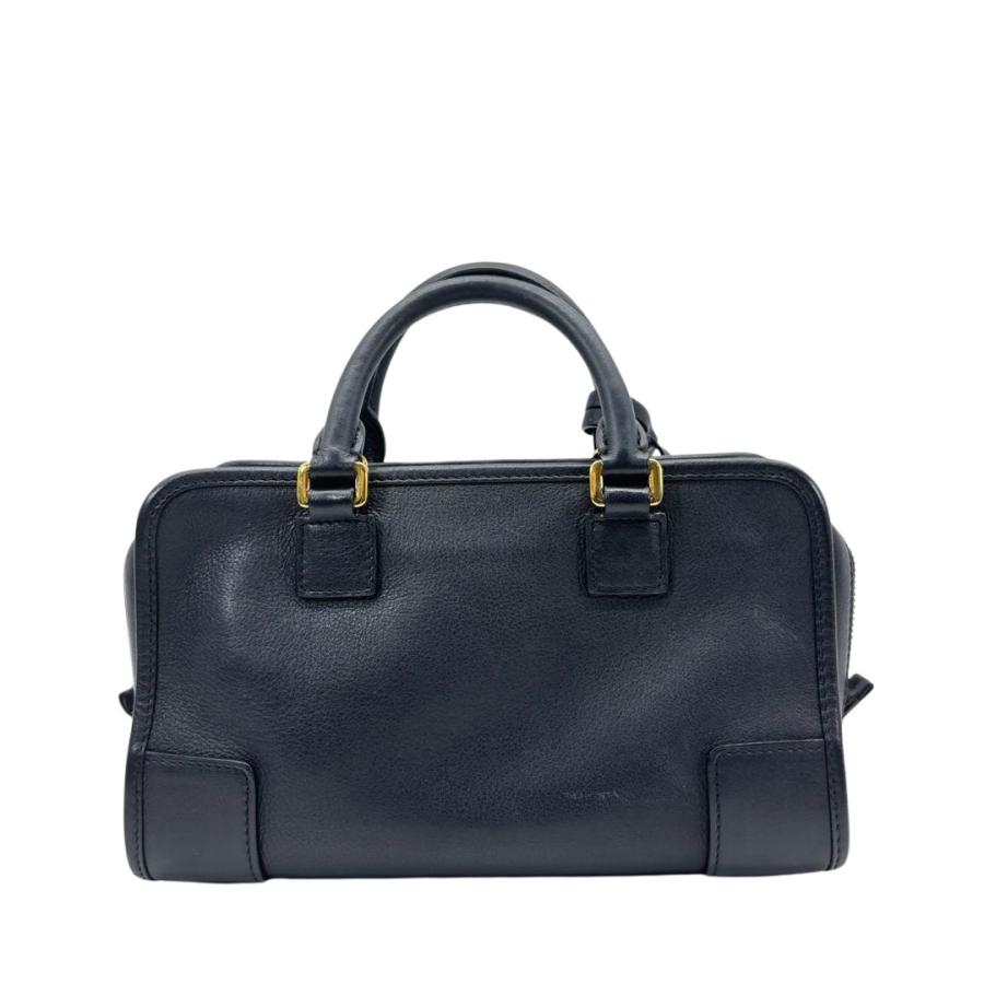 LOEWE（ロエベ） アマソナ23 ハンドバッグ レザー ブラック/ゴールド 