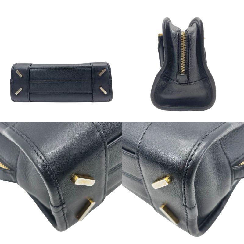 LOEWE（ロエベ） アマソナ23 ハンドバッグ レザー ブラック/ゴールド 