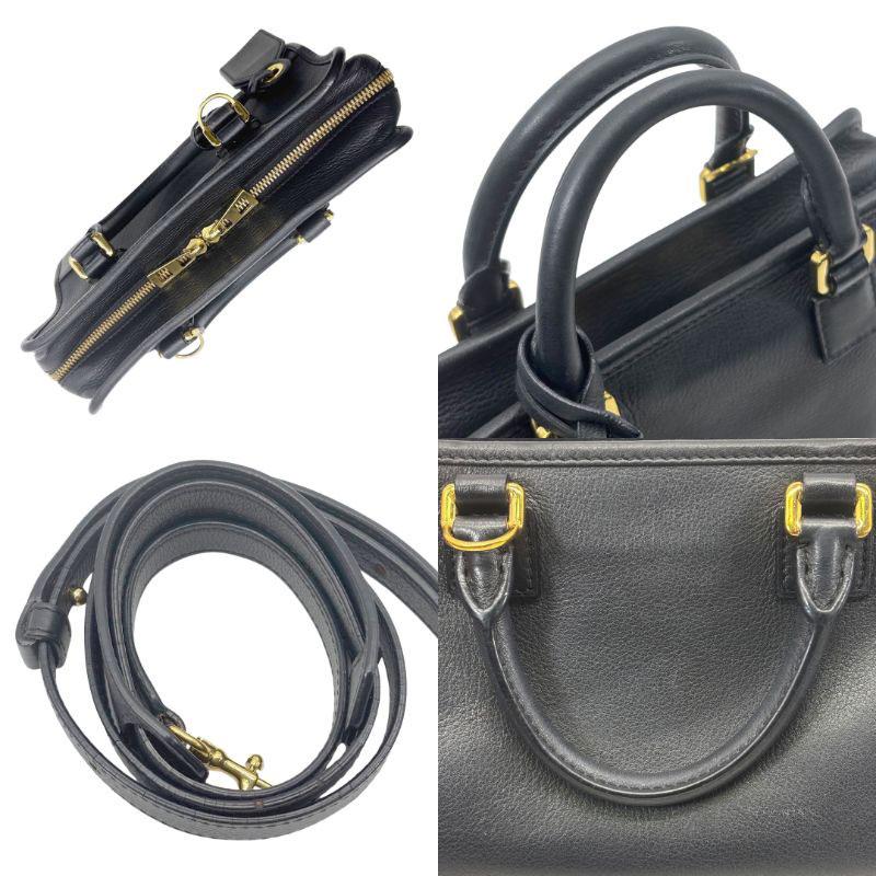 LOEWE（ロエベ） アマソナ23 ハンドバッグ レザー ブラック/ゴールド 