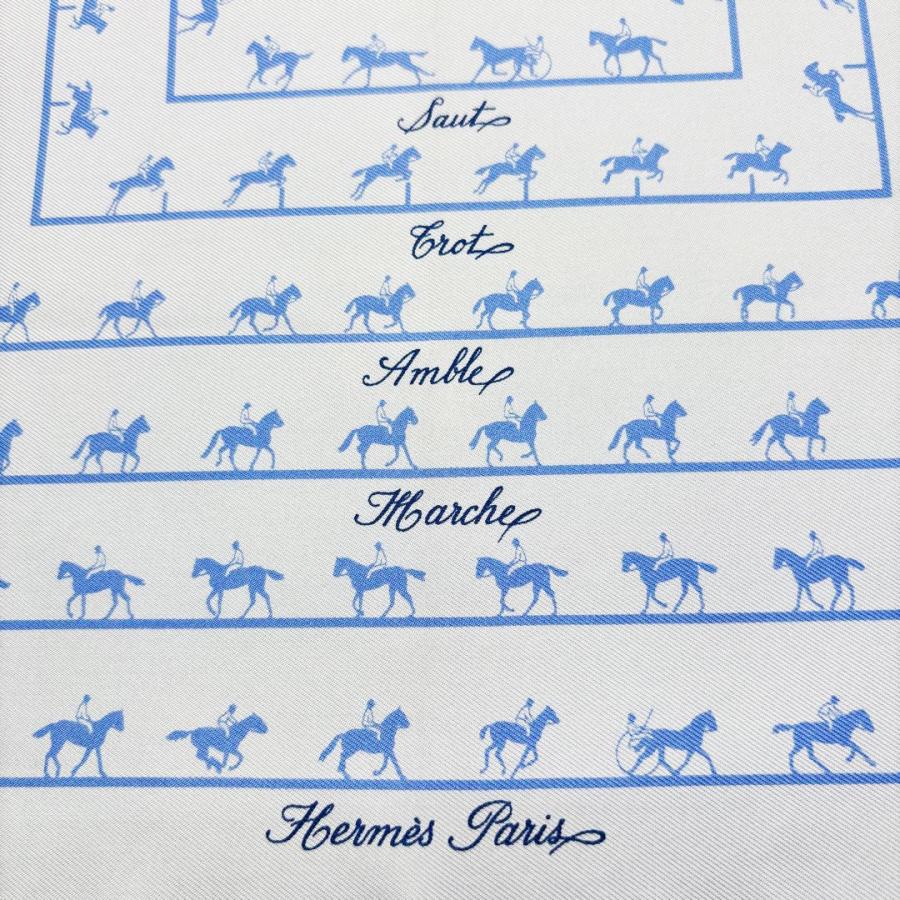 HERMES エルメス スカーフ カレ45 馬柄 HERMES（エルメス） スカーフ カレ45 プチカレ 『Saut Galop Canter