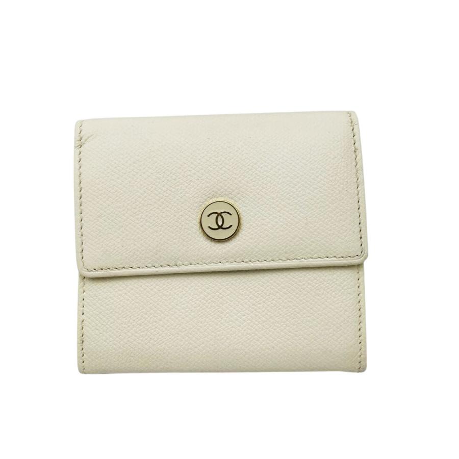 専用です！CHANEL✨折り財布　ココマーク　ココボタン　Wホック アイボリー CHANEL シャネル Wホック コンパクト財布 ココマークボタン