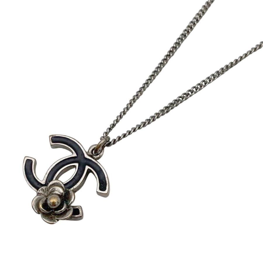 CHANEL シャネル ネックレス ココマーク カメリア 07P シルバー  