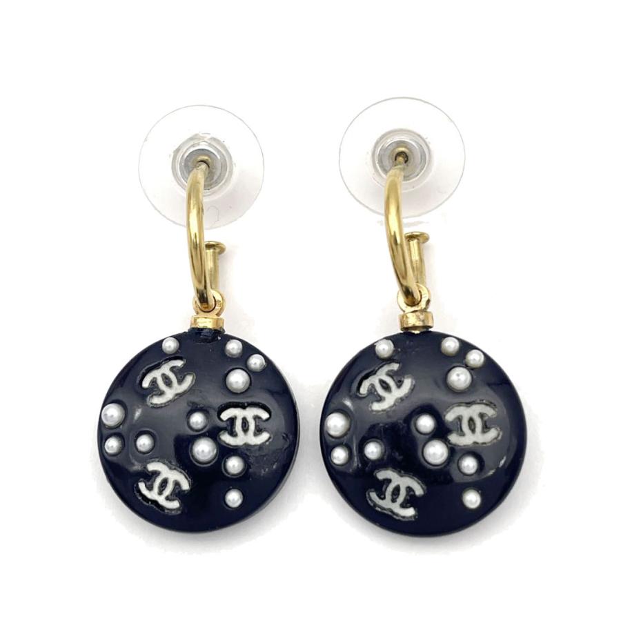 CHANEL シャネル フープピアス ココマーク プラスチック フェイク 
