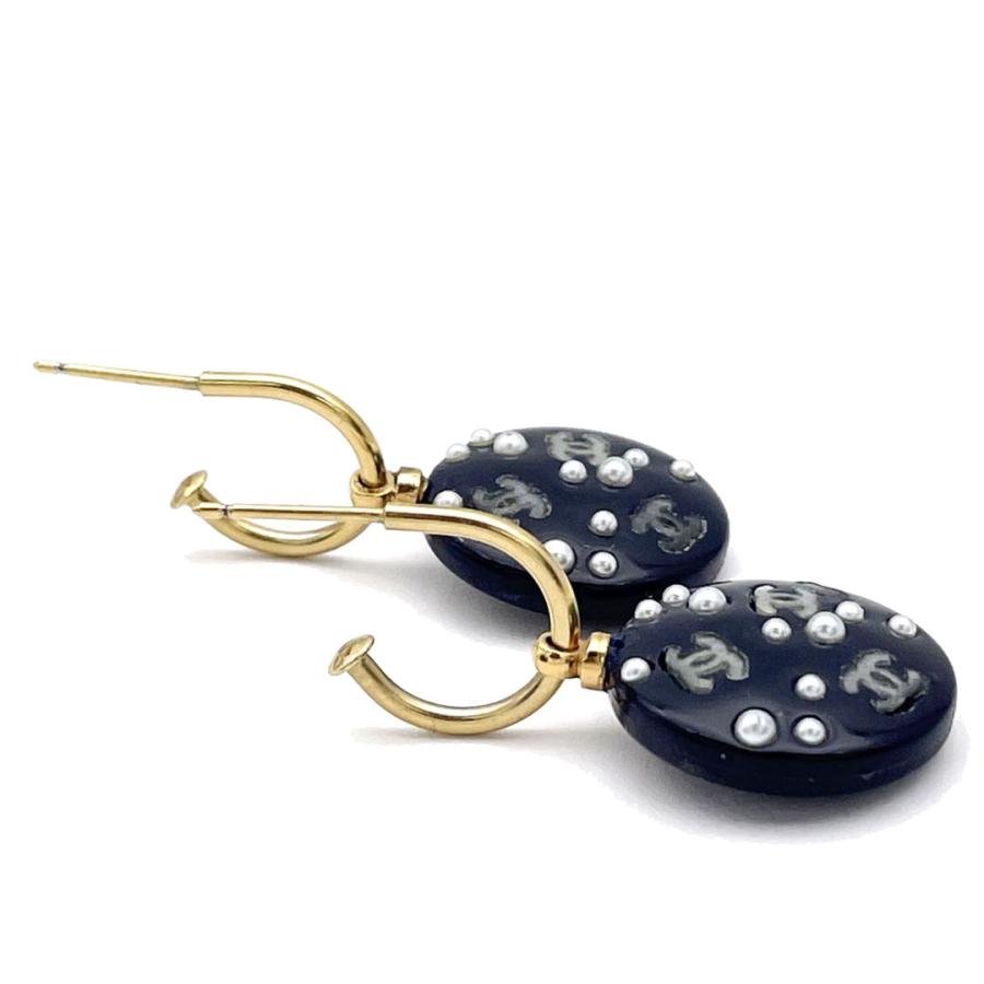 CHANEL シャネル フープピアス ココマーク プラスチック フェイク 