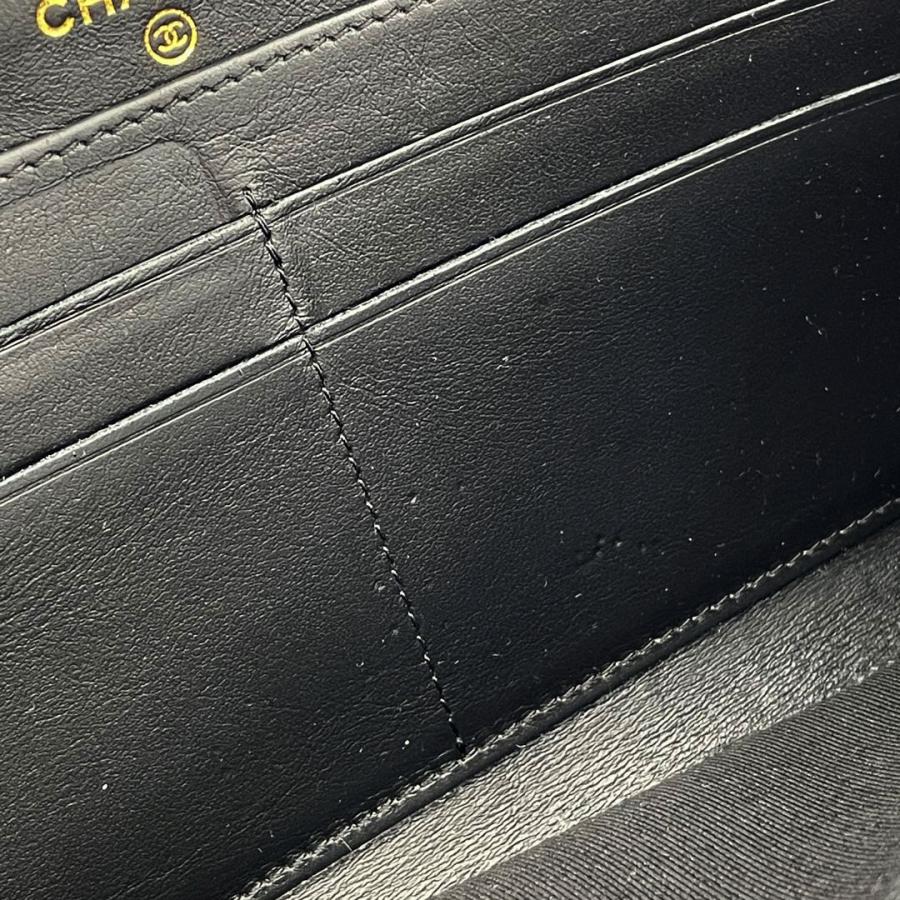 CHANEL シャネル ラウンドファスナー長財布 マトラッセ カーフ CHANEL シャネル ラウンドファスナー長財布 マトラッセ カーフ