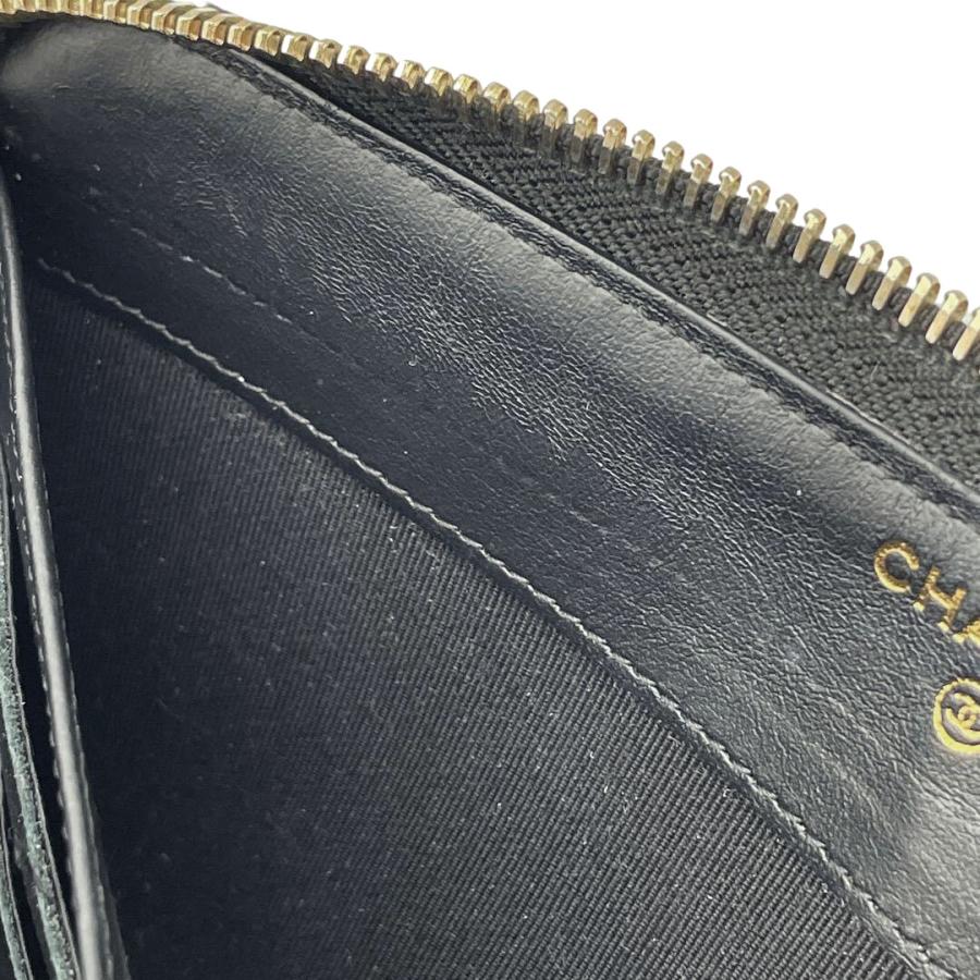 CHANEL シャネル ラウンドファスナー長財布 マトラッセ カーフ CHANEL シャネル ラウンドファスナー長財布 マトラッセ カーフ