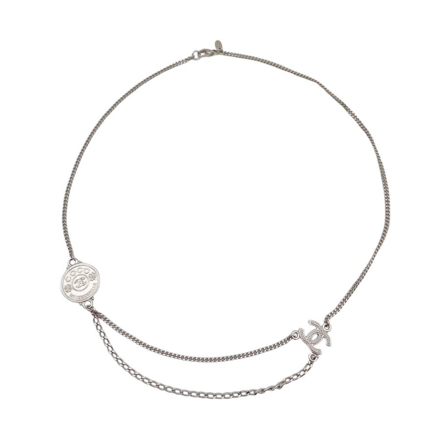 CHANEL（シャネル） 2連ネックレス ココマーク コイン 06P シルバー