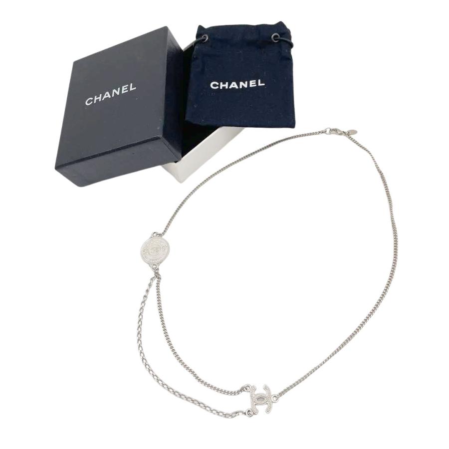CHANEL（シャネル） 2連ネックレス ココマーク コイン 06P シルバー