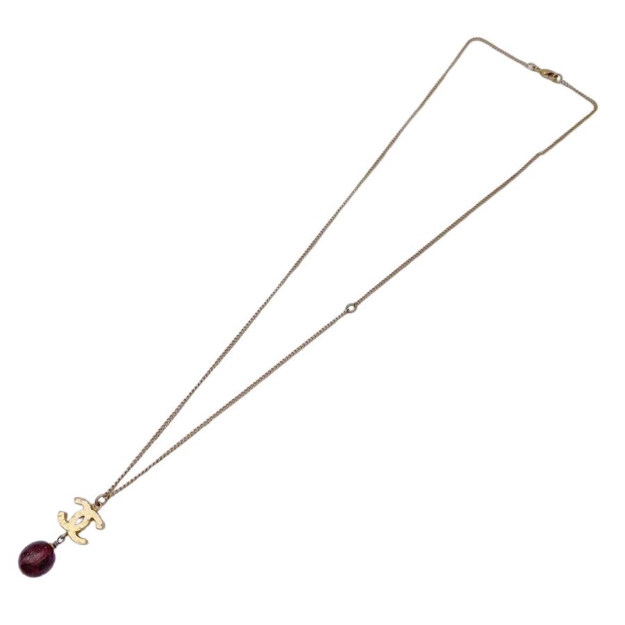 CHANEL シャネル ネックレス ココマーク カラーストーン 丸玉 CHANEL シャネル ネックレス ココマーク カラーストーン 丸玉