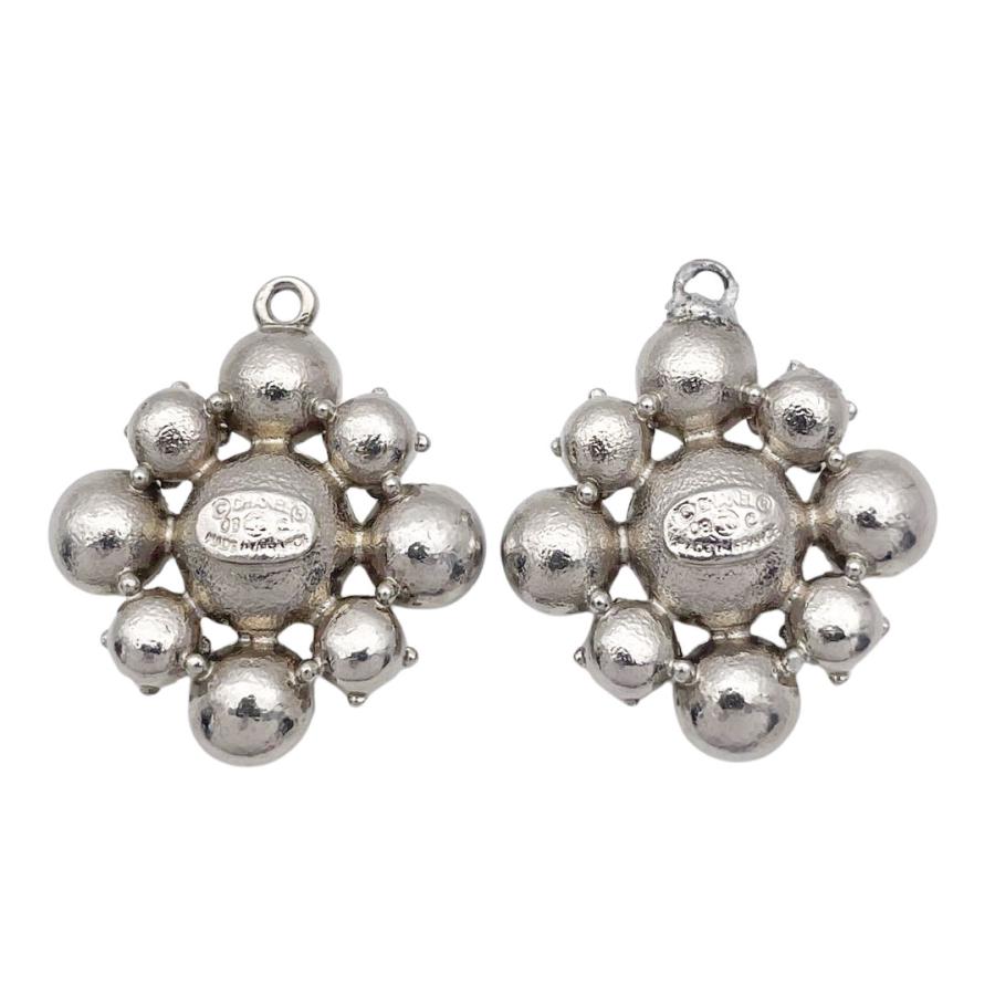 CHANEL シャネル フープピアス ミニココマーク ラインストーン CHANEL シャネル フープピアス ミニココマーク ラインストーン