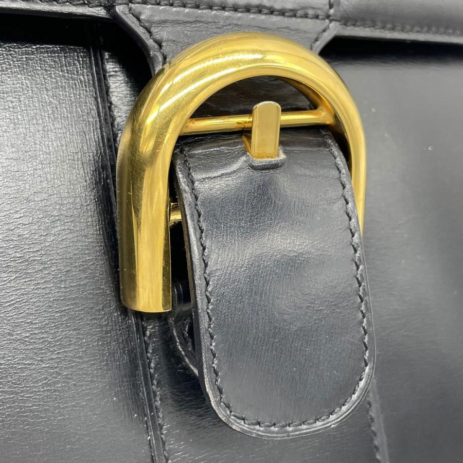 デルヴォー ボックスカーフ ハンドバッグ ゴールド金具 バッグ