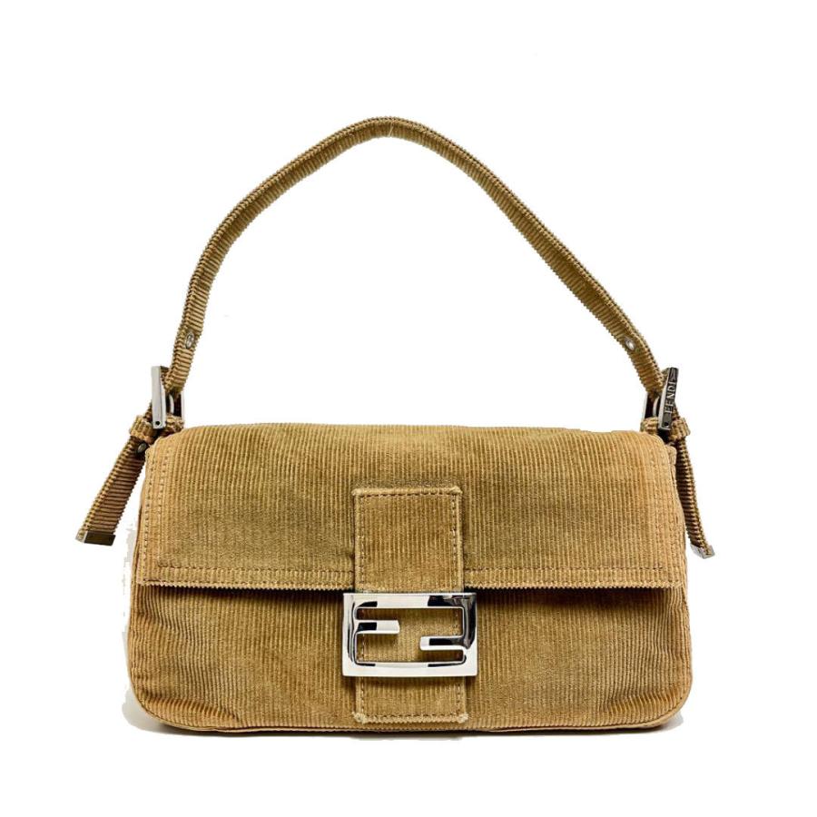 FENDI フェンディマンマバケット コーデュロイ ショルダーバッグ  