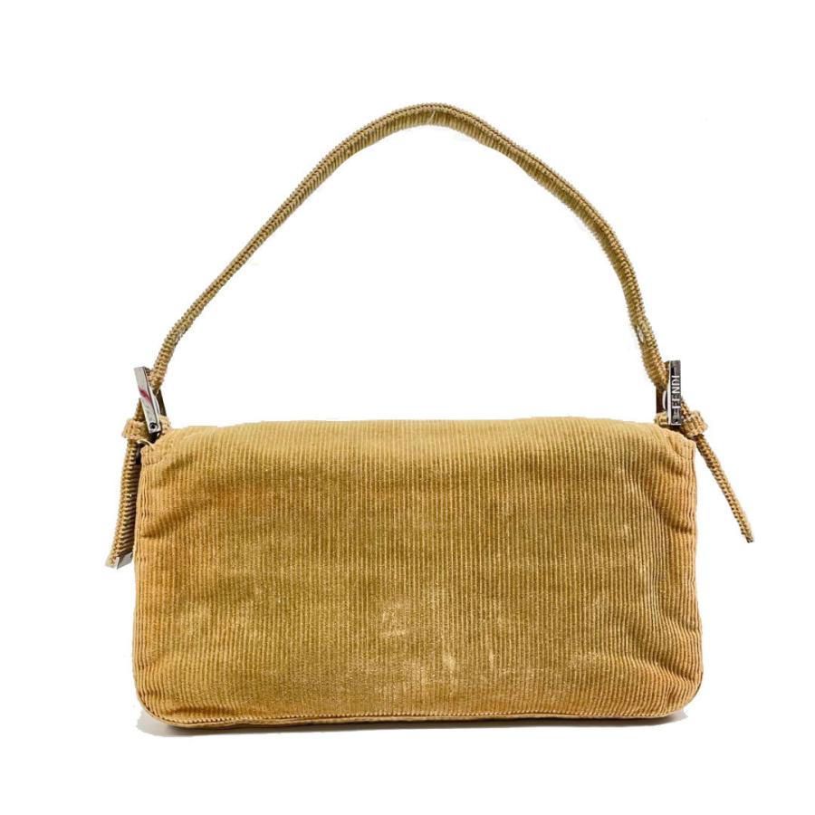 FENDIカーキ コーデュロイ ショルダーバッグ FENDI】フェンディ コーデュロイ ショルダーバッグ