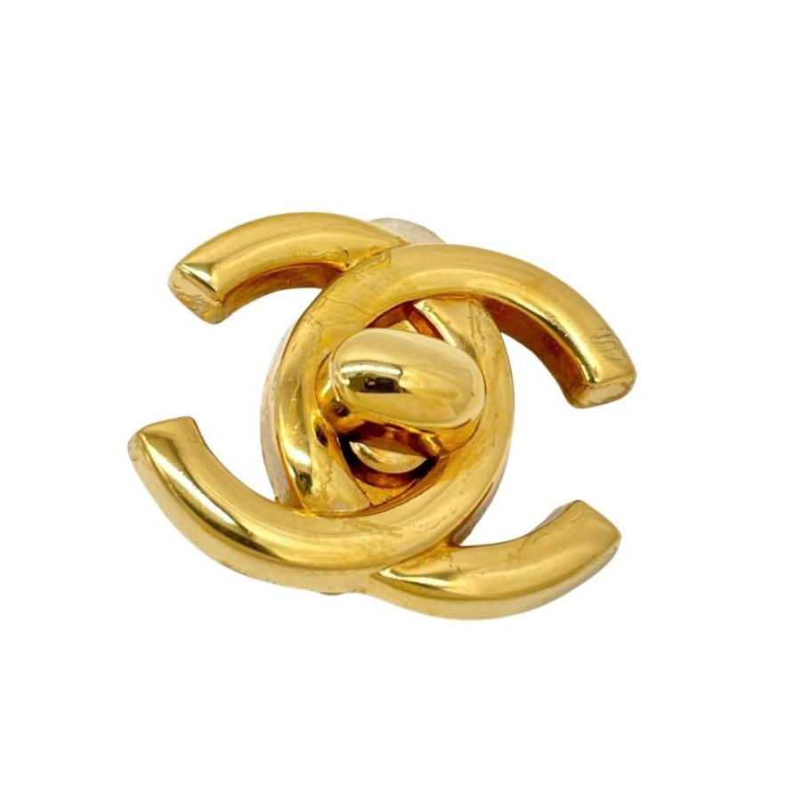 CHANEL 美品 シャネル イヤリング ターンロック ココマーク CHANEL 美品 シャネル イヤリング ターンロック ココマーク