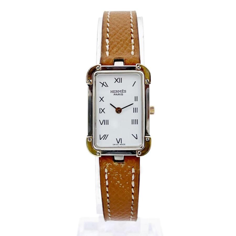 HERMES エルメス レディース腕時計 クロアジュール QZ レザーベルト 〇Z刻印(1996年製造) CR1.240 :P37111109