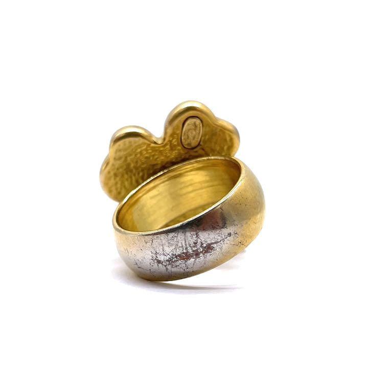 黒タタキSL/朱天黒 CHANEL シャネル リング 指輪 クローバー ココ