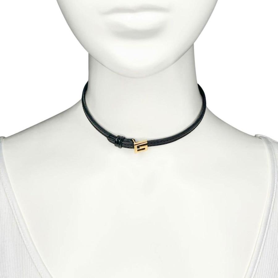 美品 GUCCI グッチ スクエアG レザー チョーカー パテント ブラック  