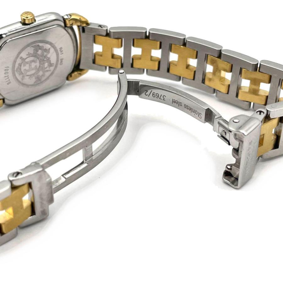 HERMES エルメス レディース腕時計 ラリー クオーツ シルバー ゴールド 