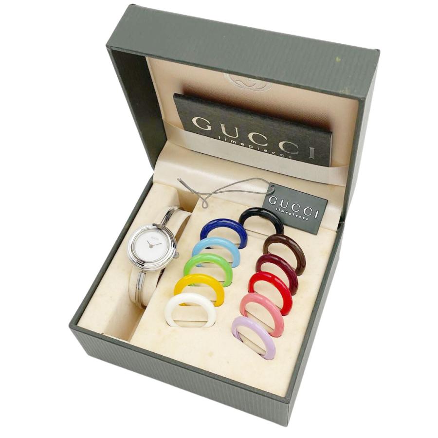 GUCCI チェンジベゼル レディース腕時計 GUCCI グッチ レディース 腕時計 チェンジベゼル バングル