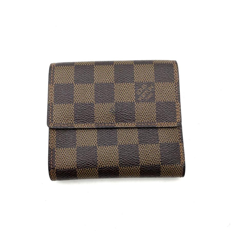 ルイヴィトン　ポルトフォイユ・ エリーズ　ダミエ・エベヌ　Wホック　折り財布 LOUIS VUITTON ルイヴィトン Wホック財布 ポルトフォイユ