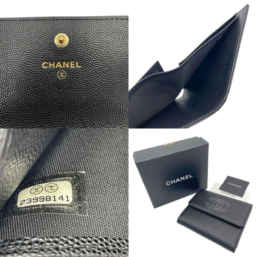 CHANEL シャネル 三つ折り財布 コンパクトウォレット ココマーク