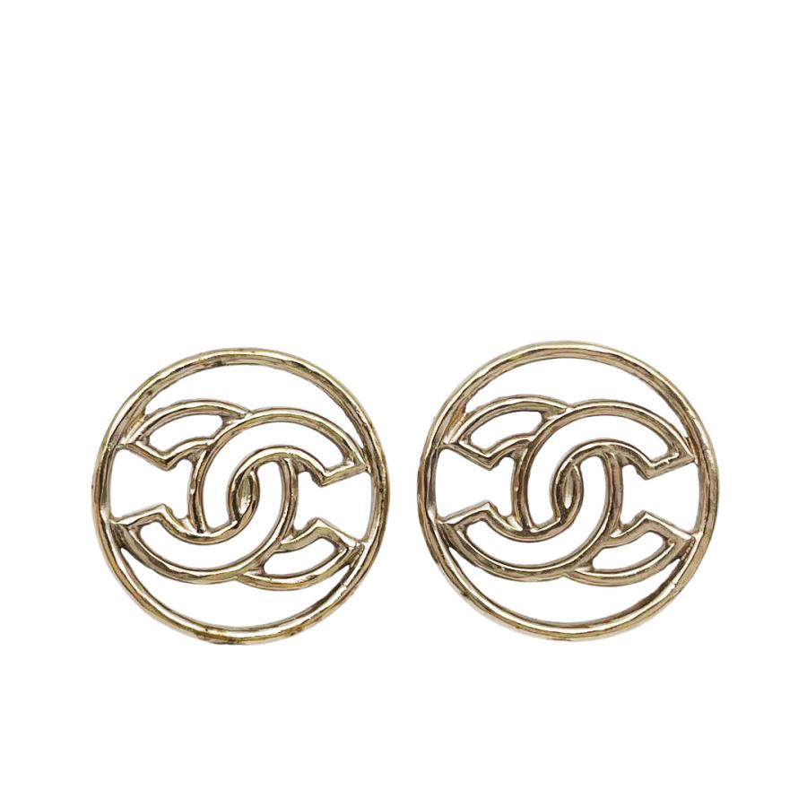 CHANEL シャネル サークルピアス ココマーク B17C シャンパンゴールド  