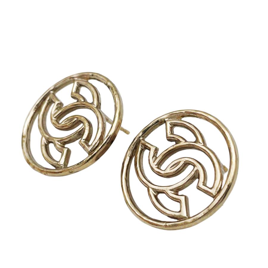 CHANEL シャネル サークルピアス ココマーク B17C シャンパン
