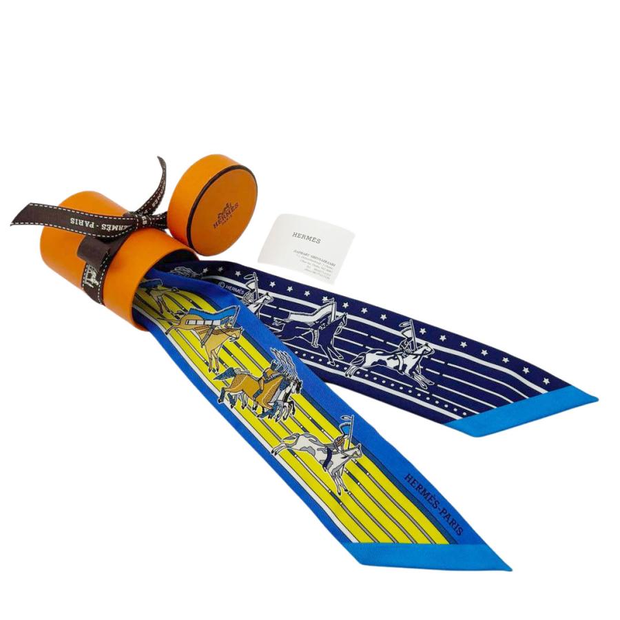 ⭐️美品⭐️ エルメス パウニー族の首長 ツイリースカーフ イエロー 極美品 HERMES エルメス スカーフ ツイリー パウニー族の首長