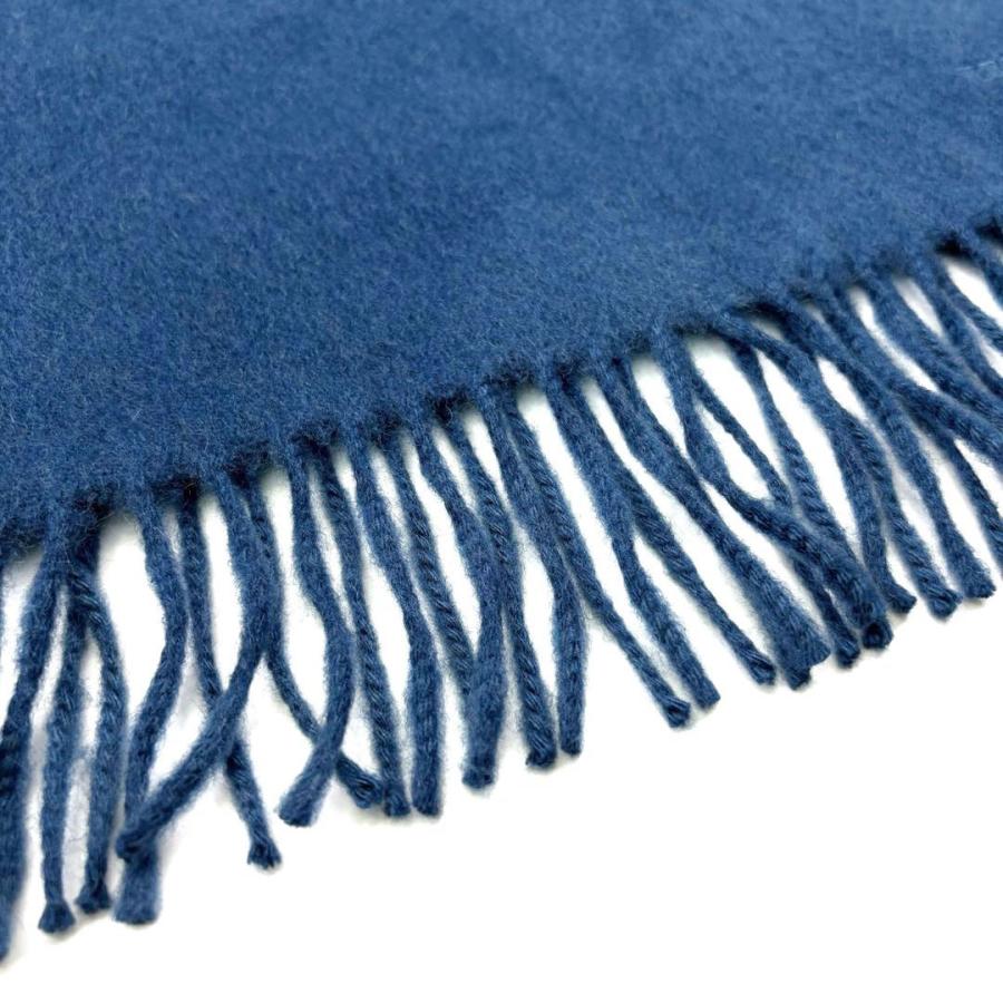 HERMES（エルメス） ヴィンテージマフラー カシミヤ100％ ブルー系