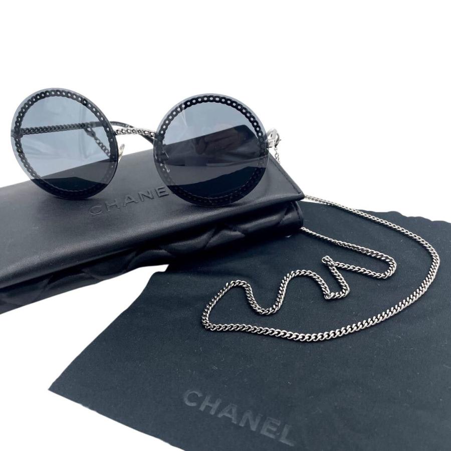 チェーンがオシャレ☆CHANEL☆グラスチェーン付きメガネ CHANEL シャネル サングラス チェーンモチーフ メガネチェーン