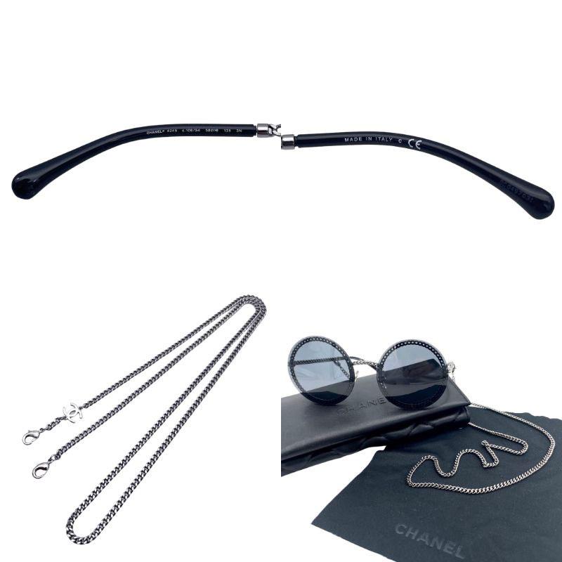 あかさたな】CHANEL シャネル サングラス チェーンストラップ付き