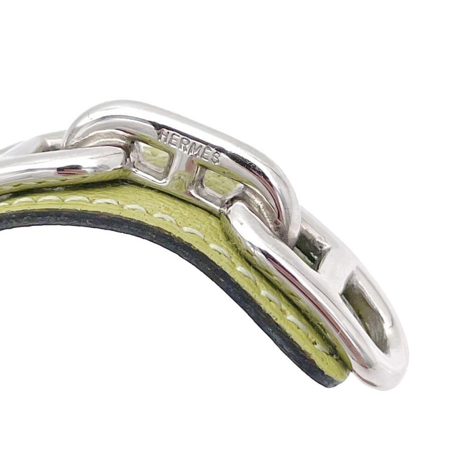 エルメス バングル ブレスレット シェーヌダンクル レザー グリーンHERMES HERMES エルメス シェーヌダンクル レザー バングル ブレスレット