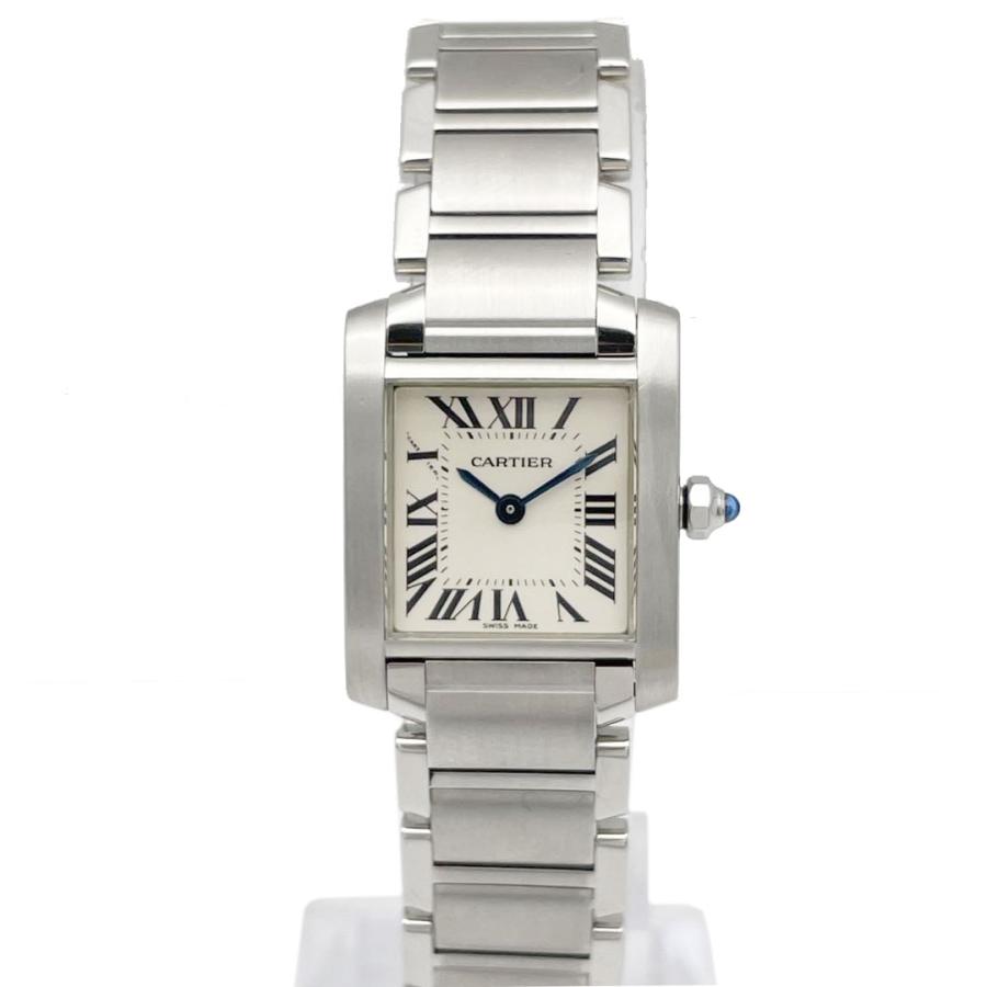 Cartier カルティエ タンクフランセーズSM レディース腕時計 QZ SS 
