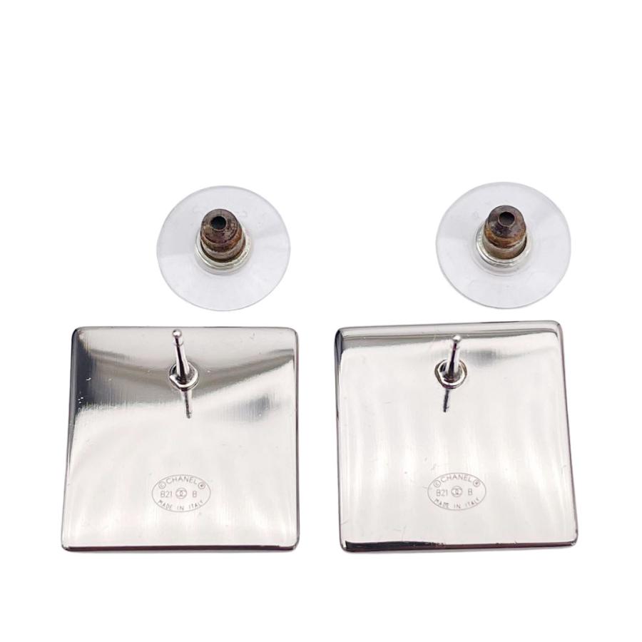 CHANEL（シャネル） スクエアピアス ココマーク シルバー イエロー