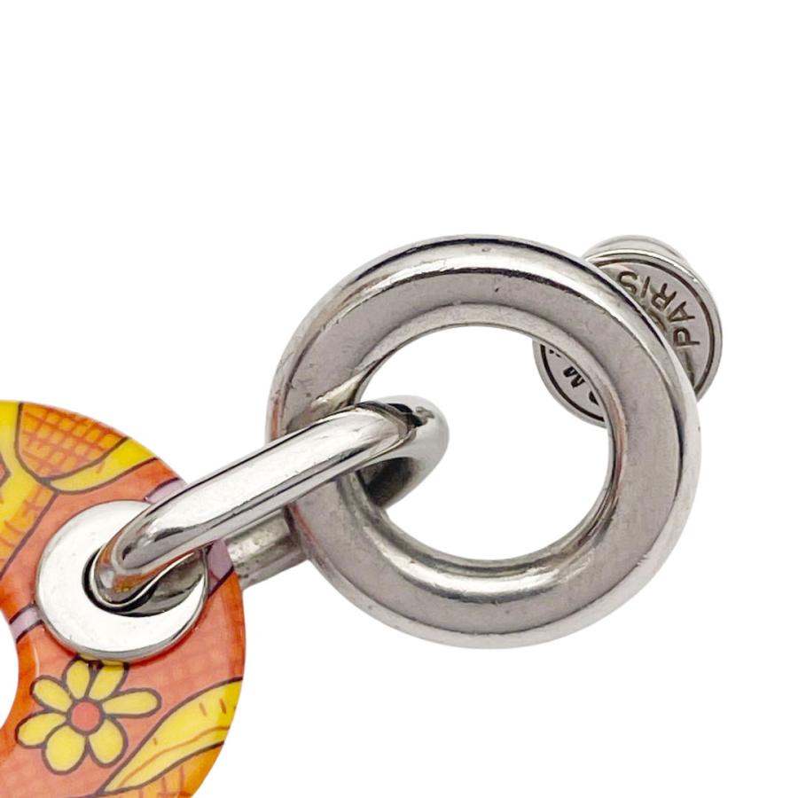 HERMES HEREMS エルメス ピアス アトラージュ エナメル オレンジ系 