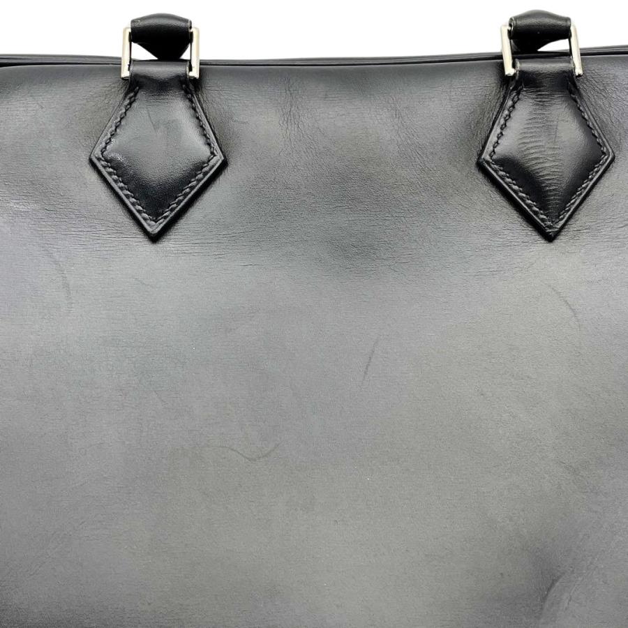 HERMES（エルメス） プリュム28 ハンドバッグ ボックスカーフ ノワール