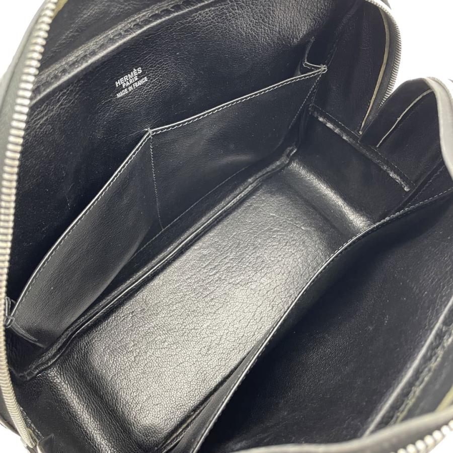 HERMES（エルメス） プリュム28 ハンドバッグ ボックスカーフ ノワール