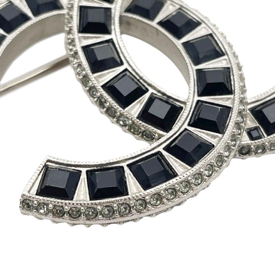 CHANEL（シャネル） ブローチ ココマーク ブラックストーン ライン