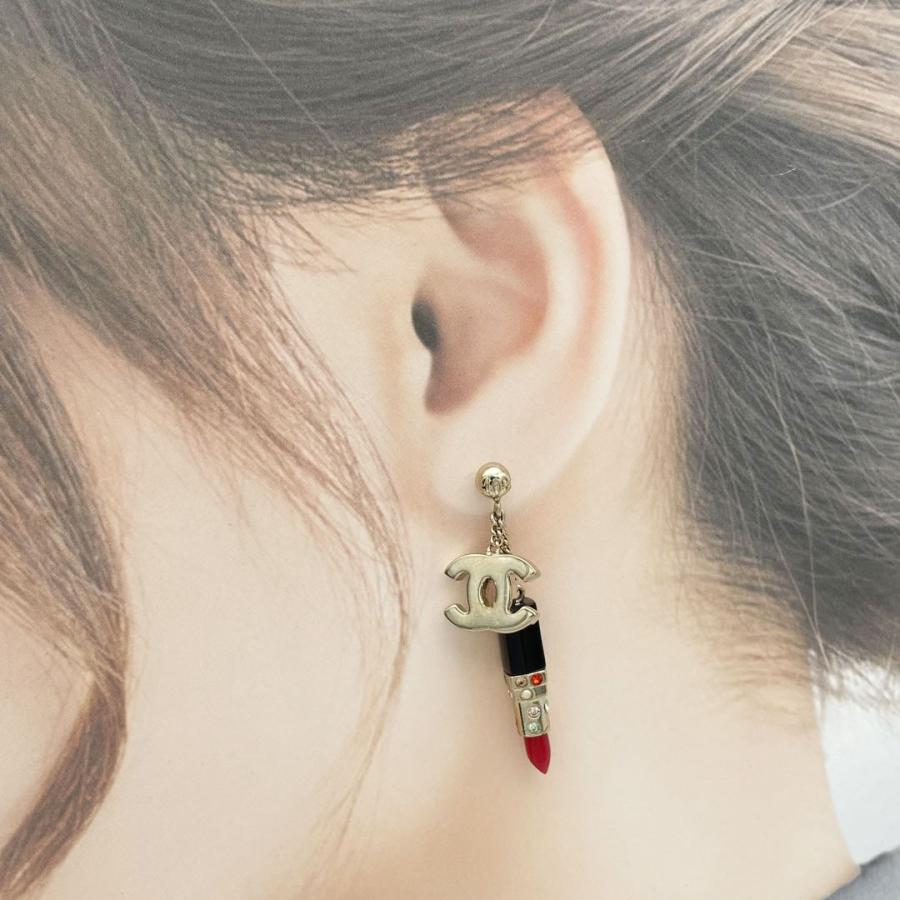 CHANEL シャネル スイングピアス リップスティック ココマーク 04A