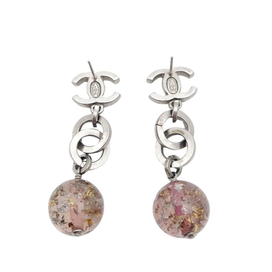 CHANEL シャネル ピアス ココマーク クリアキューブ ぶら下がり  