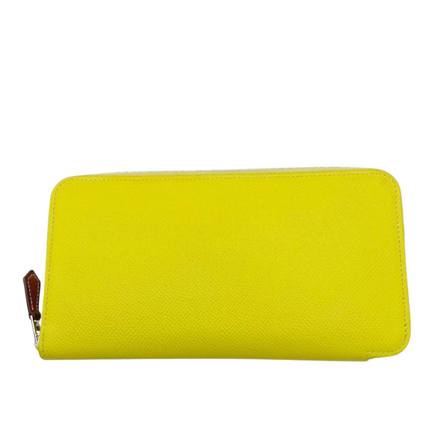 エルメス アザップ シルクイン ロング イエロー 長財布 ラウンドジップ