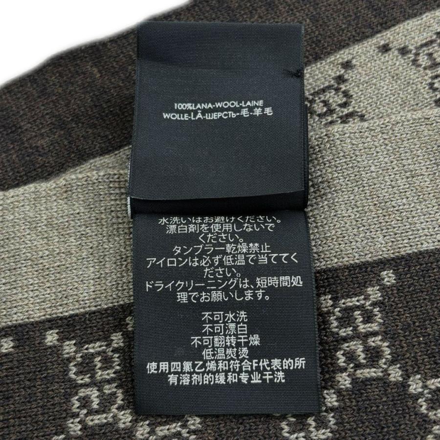 GUCCI イタリア製 GG柄 ウール マフラー GUCCI】【GG柄】【イタリア製】グッチ『リバーシブル ウールマフラー