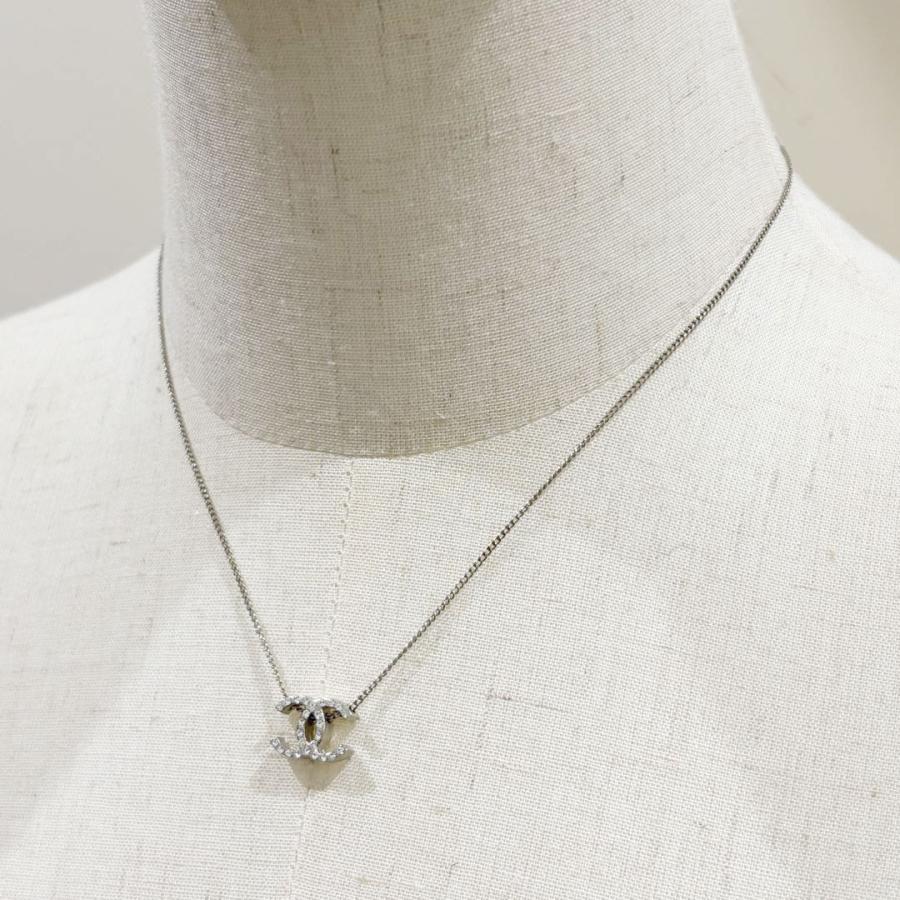 CHANEL シャネル ネックレス 両面ココマーク ラインストーン 10A